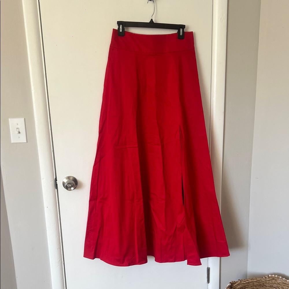 Vibrant Red Maxi Skirt - Picture 7 of 11